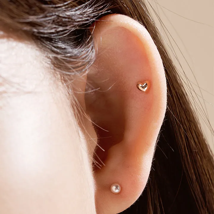 14k Dazzling Heart Piercing
