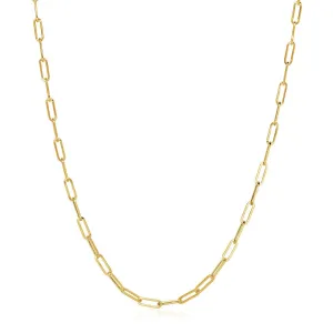 14K Yellow Gold Wide Paperclip Chain (3.3mm)
