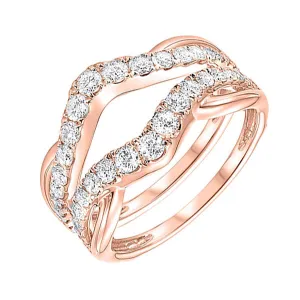 14KT Pink Gold & Diamonds Stunning Bridal Set Ring - 1/2 CTW