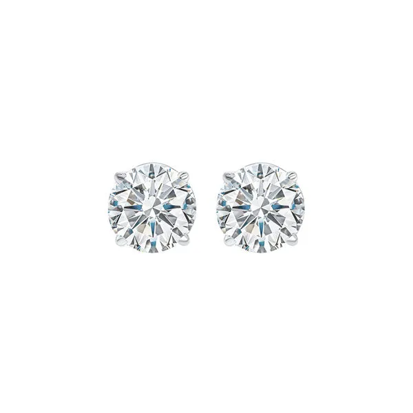 14KT White Gold & Diamond Fashion Earrings -1/2 ctw