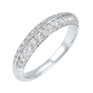 14KT White Gold & Diamond Sparkle Fashion Ring   - 1/2 ctw