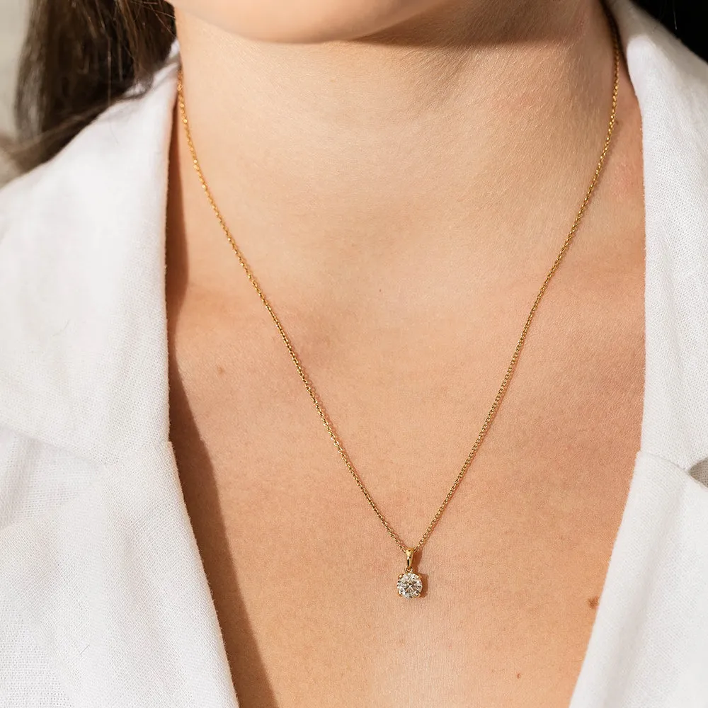 18ct Yellow Gold 1.01ct Diamond Blossom Pendant