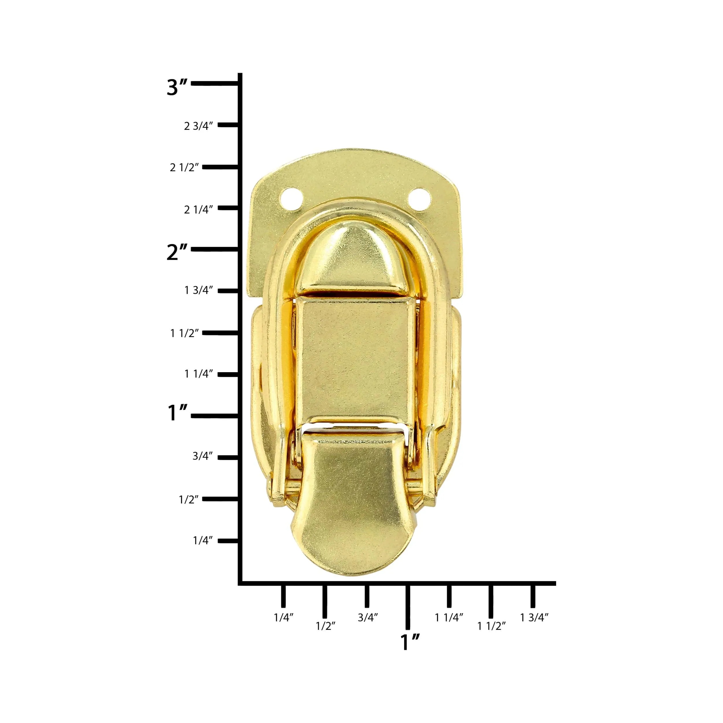 2 7/16" Brass, Latch Lock Drawbolt, Steel, #L-2026-BP