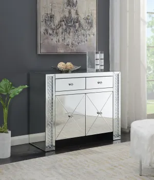 2-drawer Accent Cabinet Clear Mirror