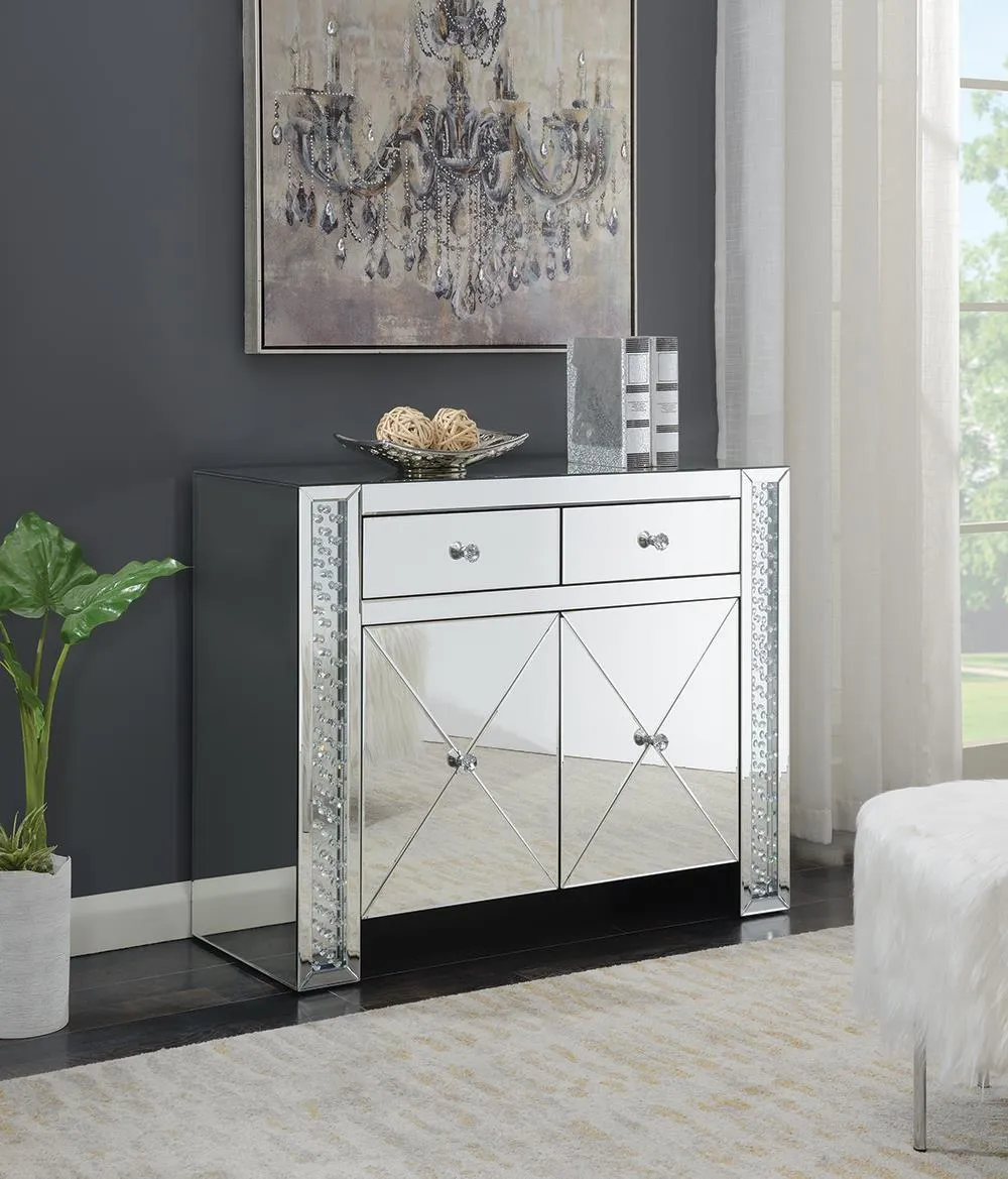 2-drawer Accent Cabinet Clear Mirror