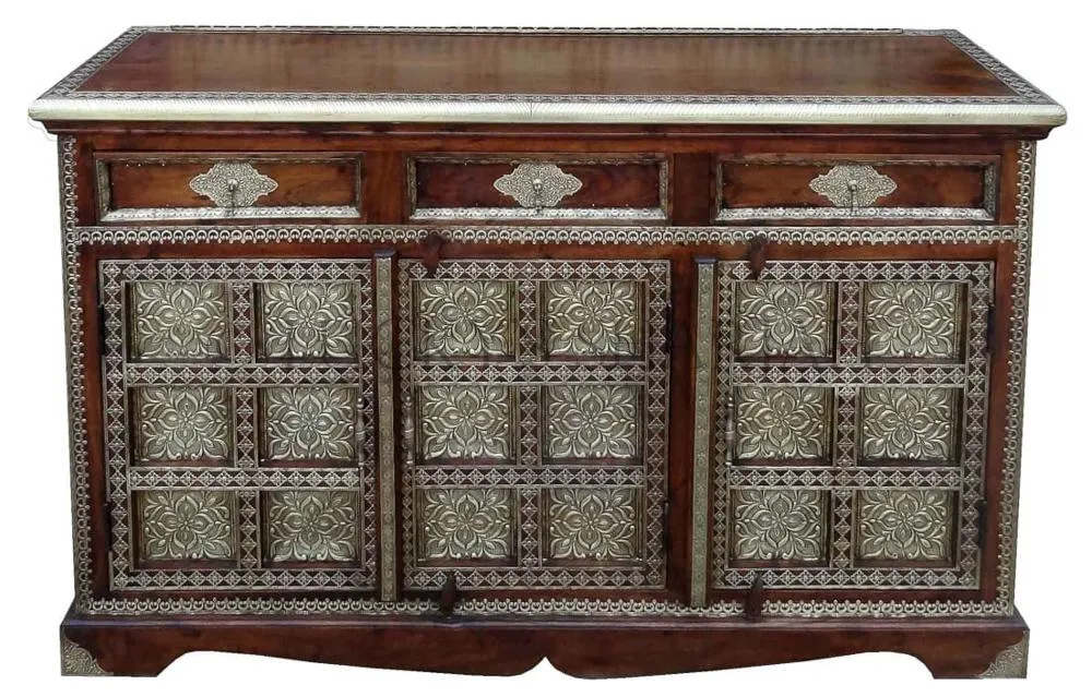 3 Draw Brass Sideboard