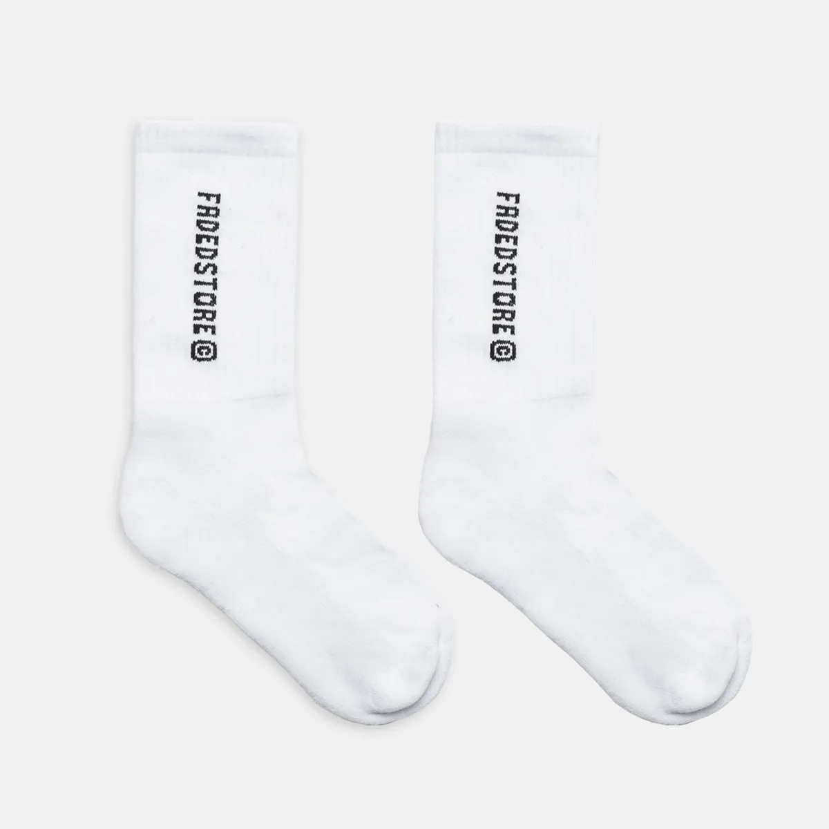 3 Pack FadedStore Socks | White
