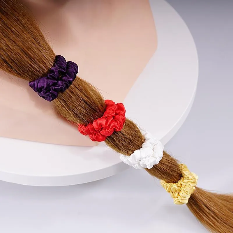 4 Pack Skinny Silk Scrunchies - Dazzling - dropshipping
