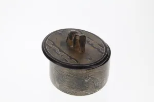 46. Handpainted Round Shaped Jewelry Box