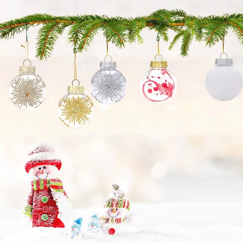 60MM/2.36" Christmas Ball Ornaments, 30PCS Shatterproof Decorative Hanging Ball Ornament with Stuffed Delicate Decorations, Xmas Tree Balls for Halloween Holiday Party(Champagne Gold) Christmas Ball