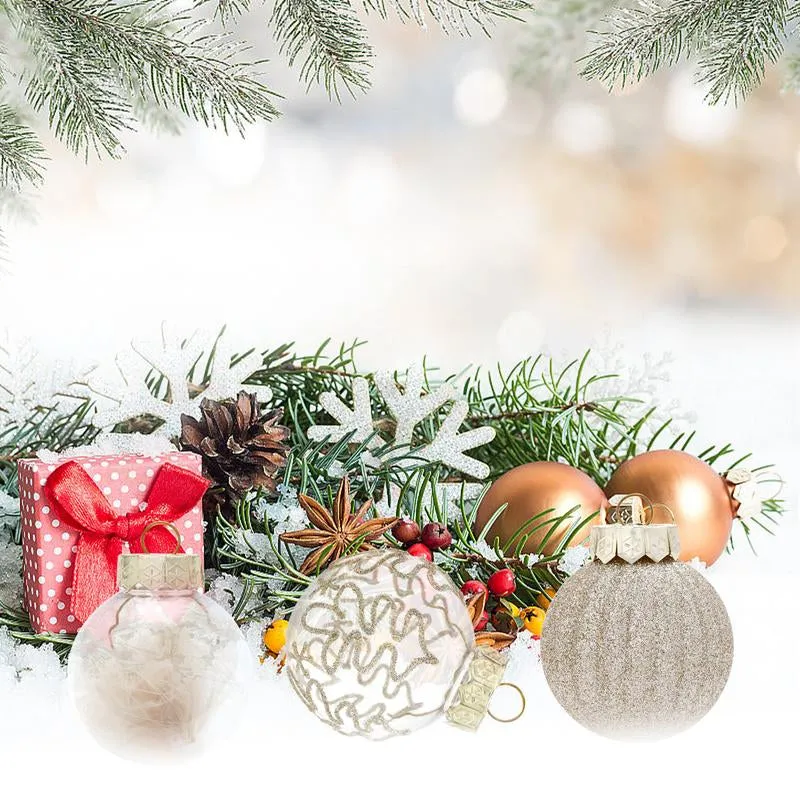 60MM/2.36" Christmas Ball Ornaments, 30PCS Shatterproof Decorative Hanging Ball Ornament with Stuffed Delicate Decorations, Xmas Tree Balls for Halloween Holiday Party(Champagne Gold) Christmas Ball