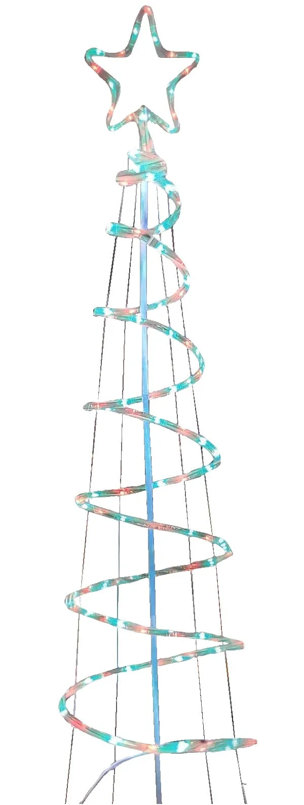 7' LED Rope Light Spiral Tree Decorations