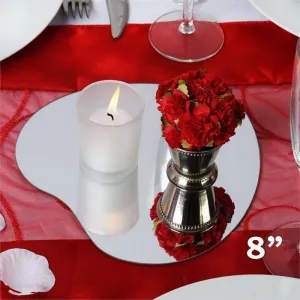 8" Heart Glass Mirror Wedding Party Table Decorations Centerpieces - 6 PCS 8" Heart Glass Mirror Wedding Party Table Decorations Centerpieces - 6 PCS