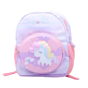 90182 KIDS SCHOOL BACK PACK PURPLE UNICORN 12INCH IR