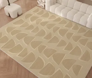 Abstract Geometric Modern Rugs, Modern Cream Rugs for Bedroom, Modern Rugs for Dining Room, Large Modern Rugs for Living Room