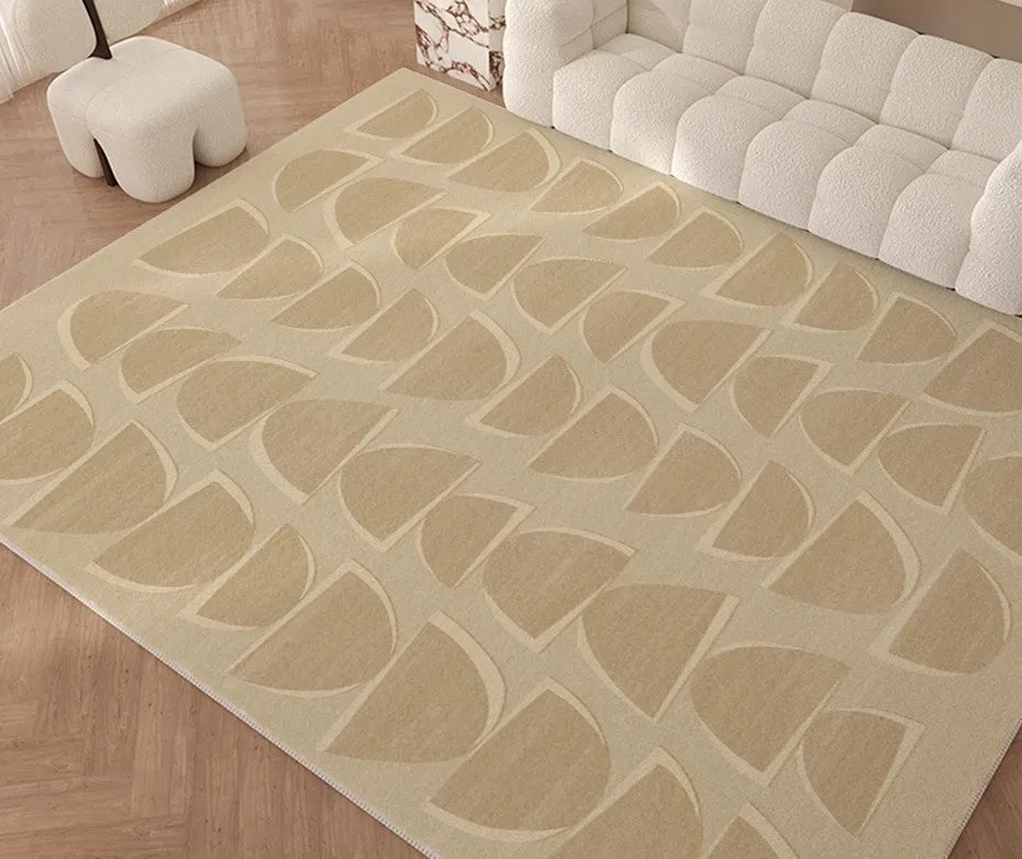 Abstract Geometric Modern Rugs, Modern Cream Rugs for Bedroom, Modern Rugs for Dining Room, Large Modern Rugs for Living Room