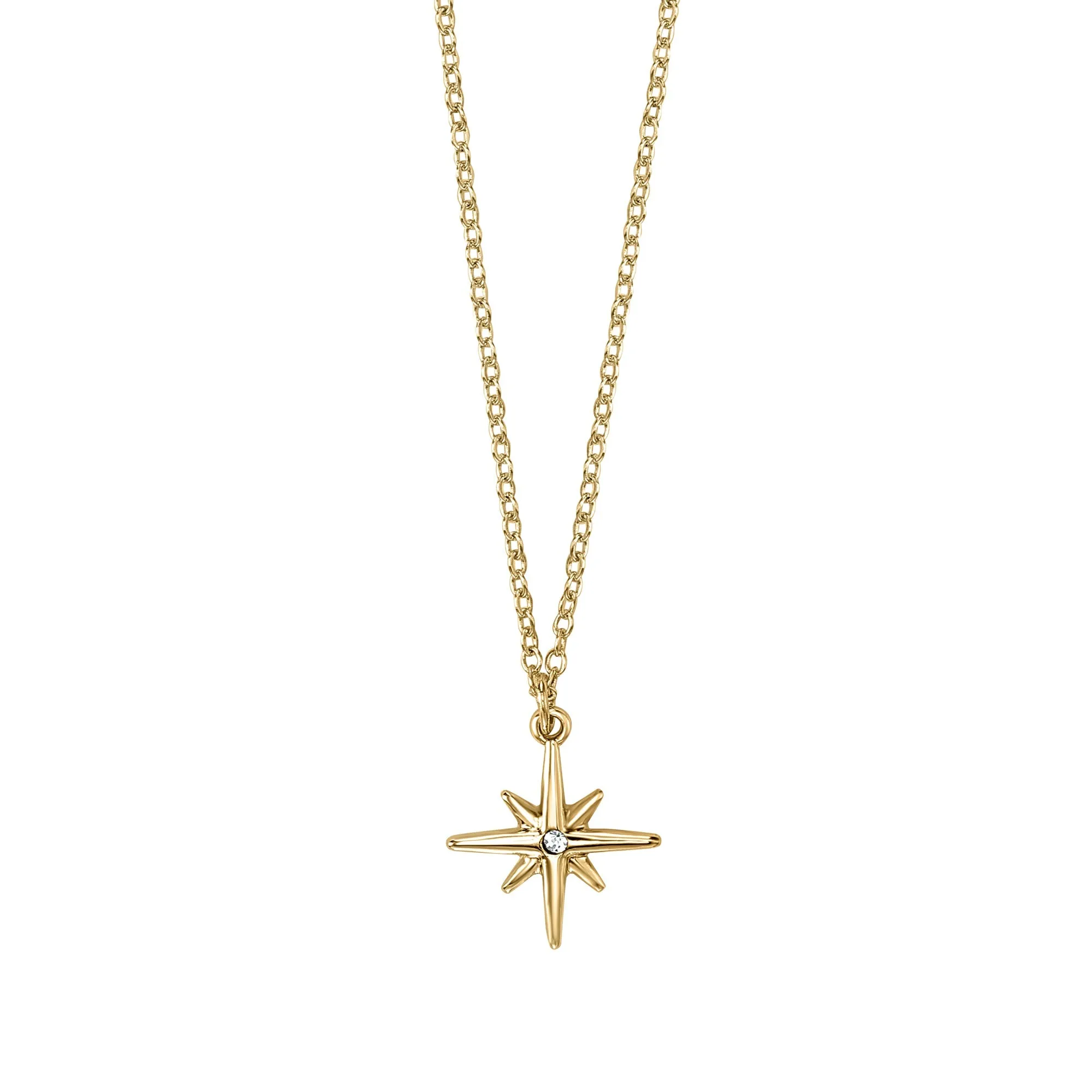 Accessorize London Women Gold Starburst Pendant Necklace