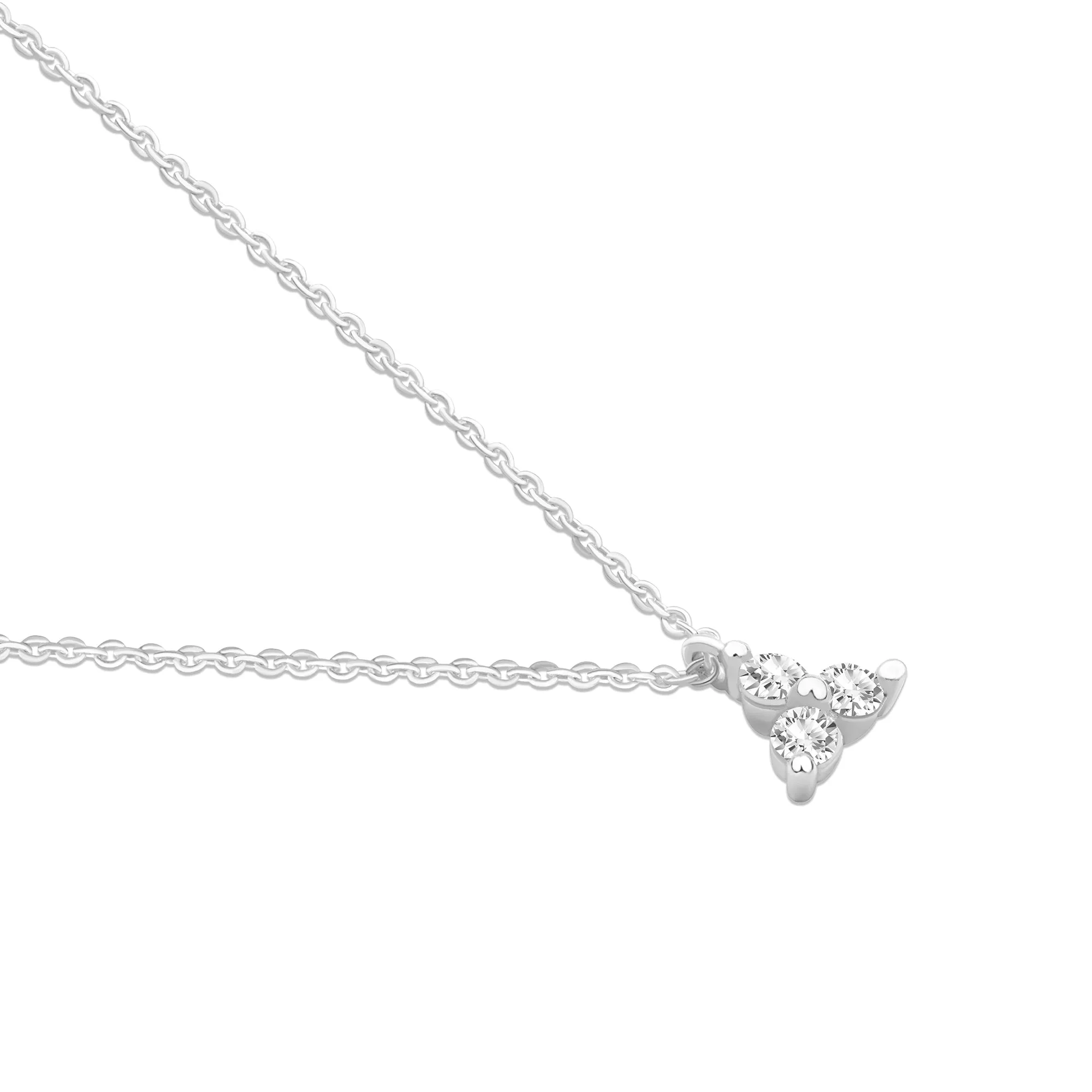 Accessorize London Women's 925 Sterling Silver Hallmark Cubic Zirconia Flower Pendant Necklace