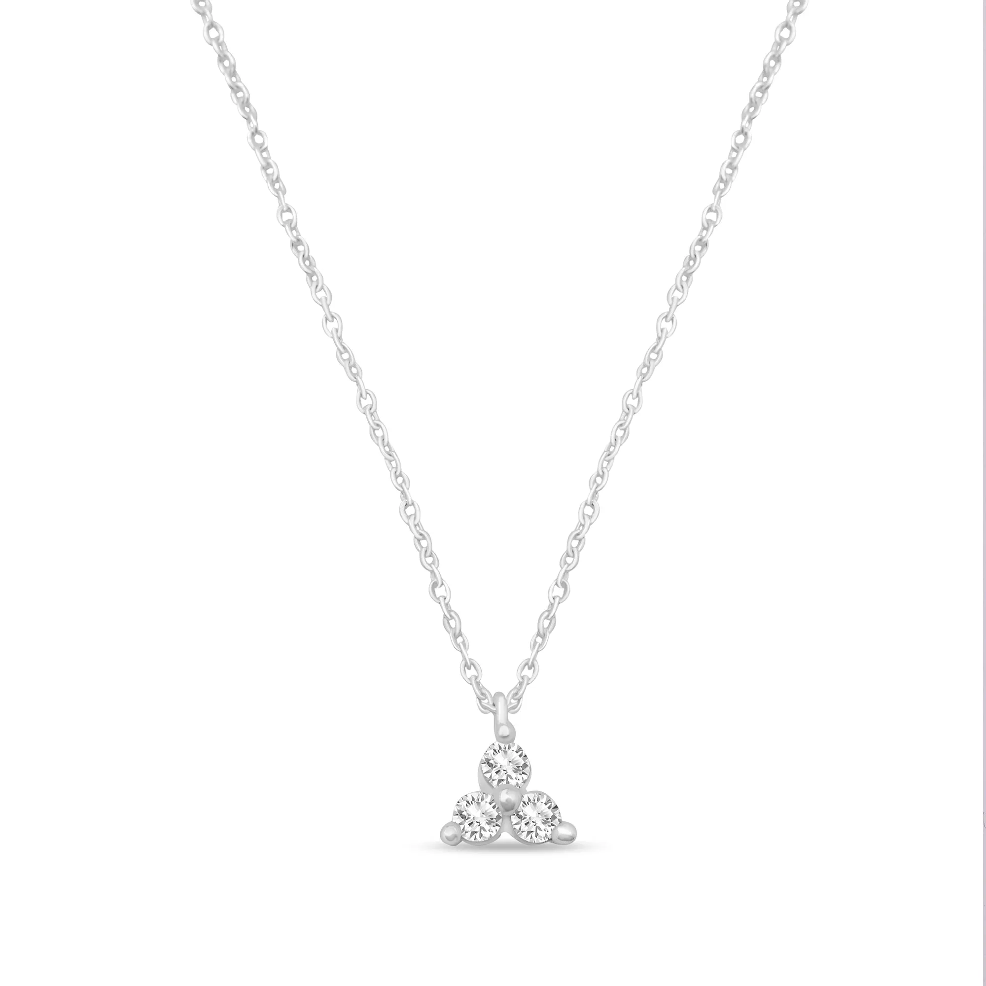 Accessorize London Women's 925 Sterling Silver Hallmark Cubic Zirconia Flower Pendant Necklace