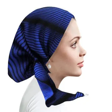 Ahead Ribboni Dazzling Blue Knit Pre-Tied Bandanna