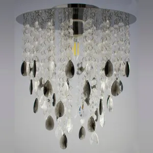 Alice Crystal Strand Smoke Drops Chrome DIY Batten Fix