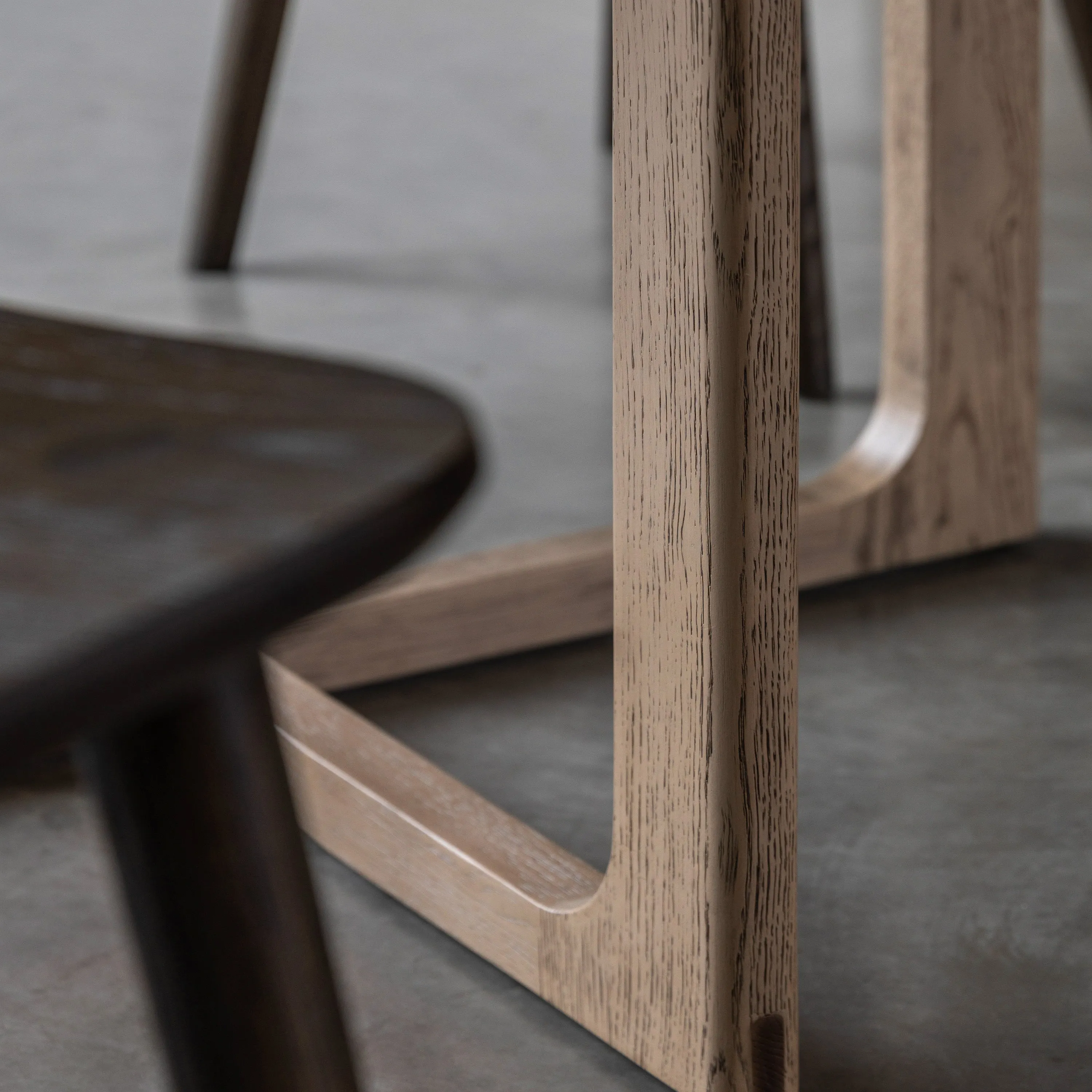 Amos Craft Round Dining Table Smoked