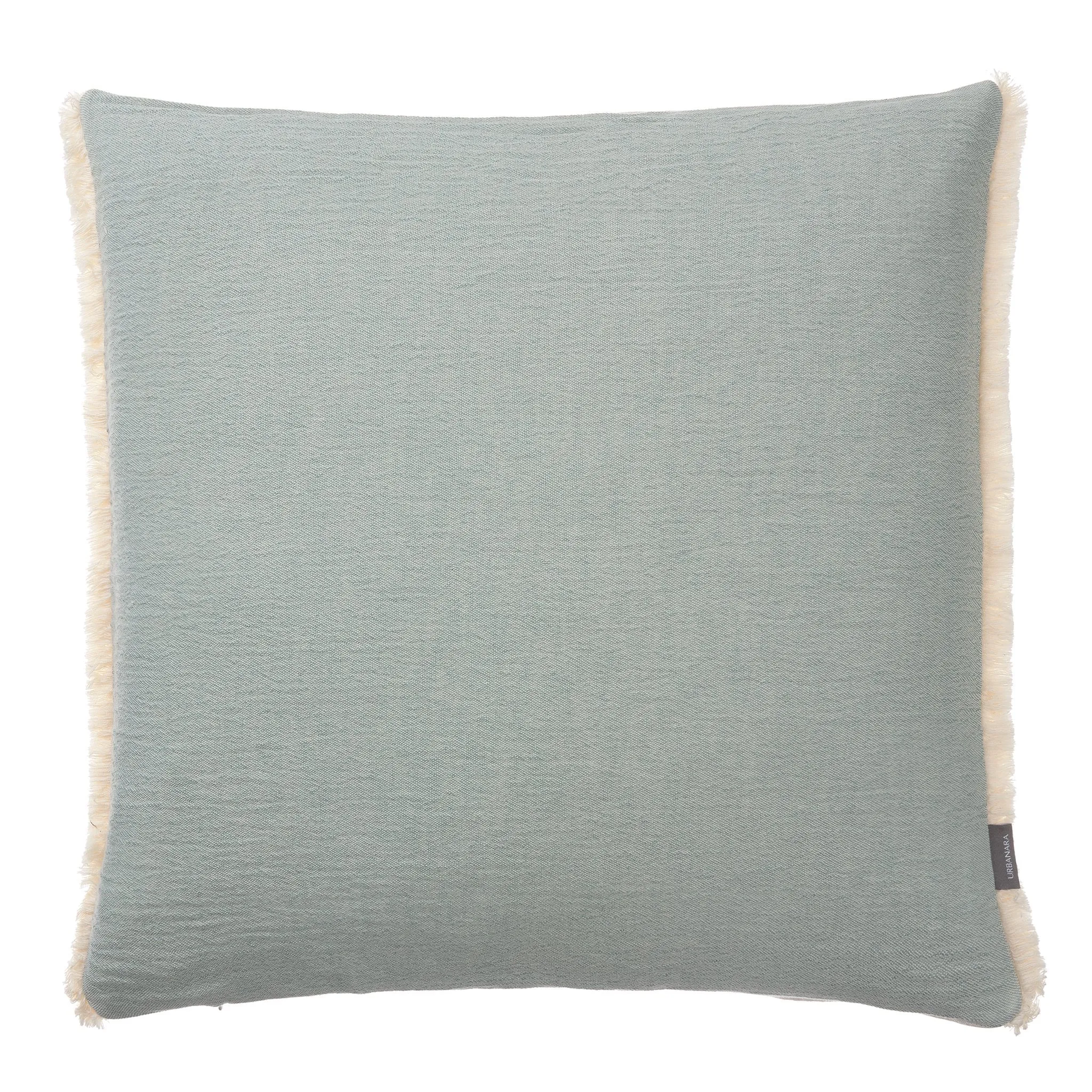 Anaba Cushion Cover [Green grey/Natural white]