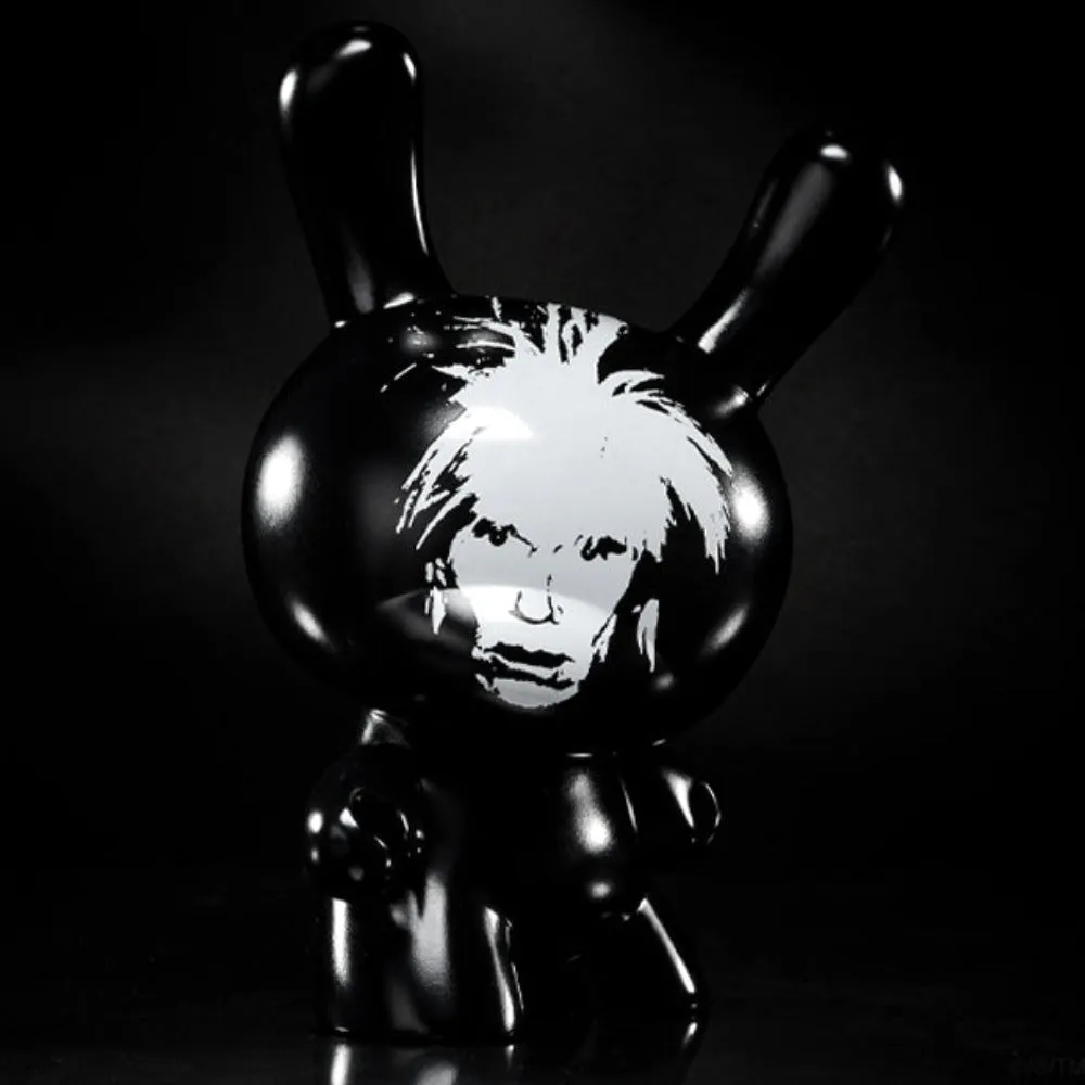 Andy Warhol Fright Wig Self-Portrait 8" Masterpiece Dunny - Monochrome Edition