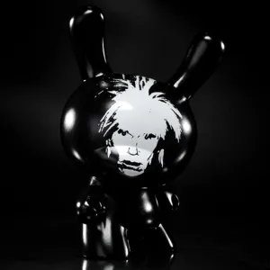Andy Warhol Fright Wig Self-Portrait 8" Masterpiece Dunny - Monochrome Edition