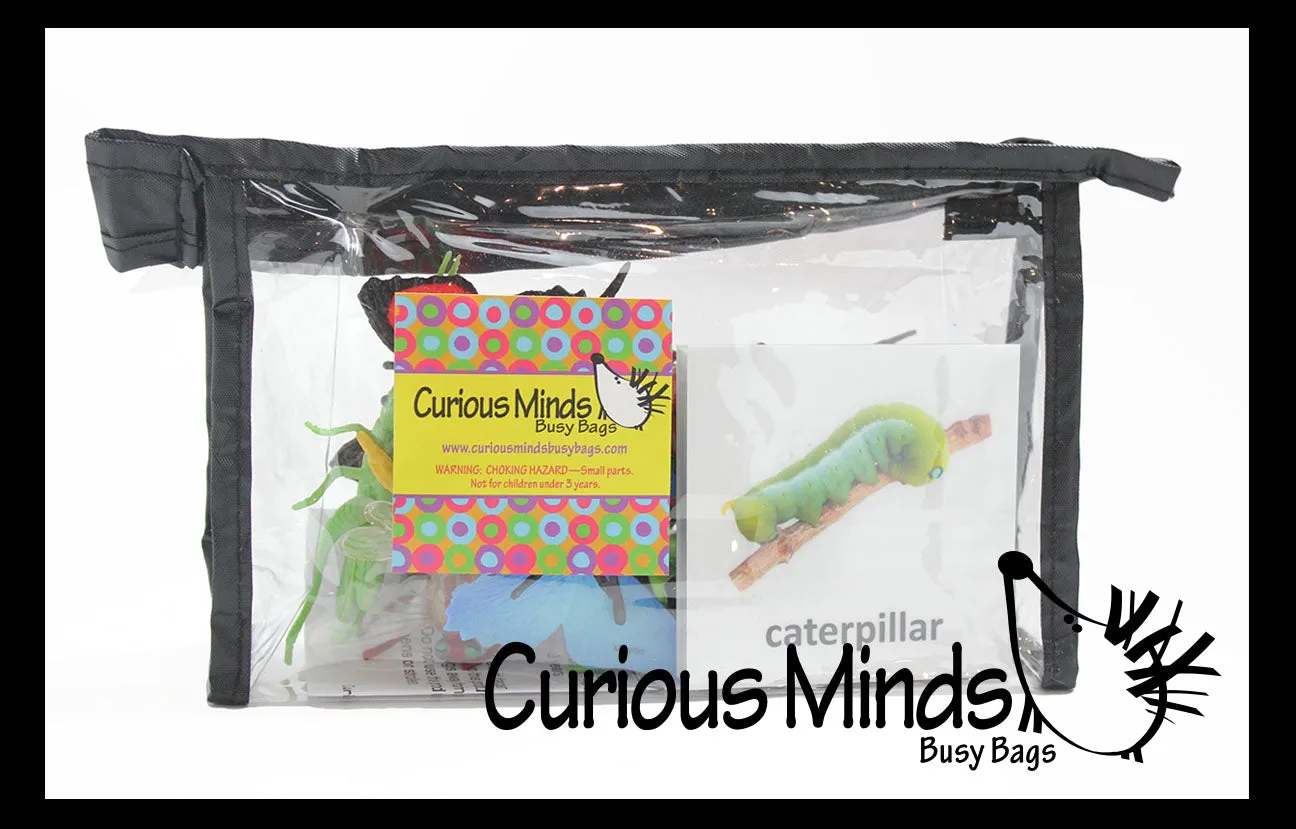 Animal Match - INSECTS & BUGS - Miniature Animals with Matching Cards - 2 Part Cards.  Montessori learning toy, language materials - Insects & Bugs