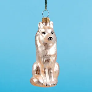 Arctic Fox Shaped Bauble