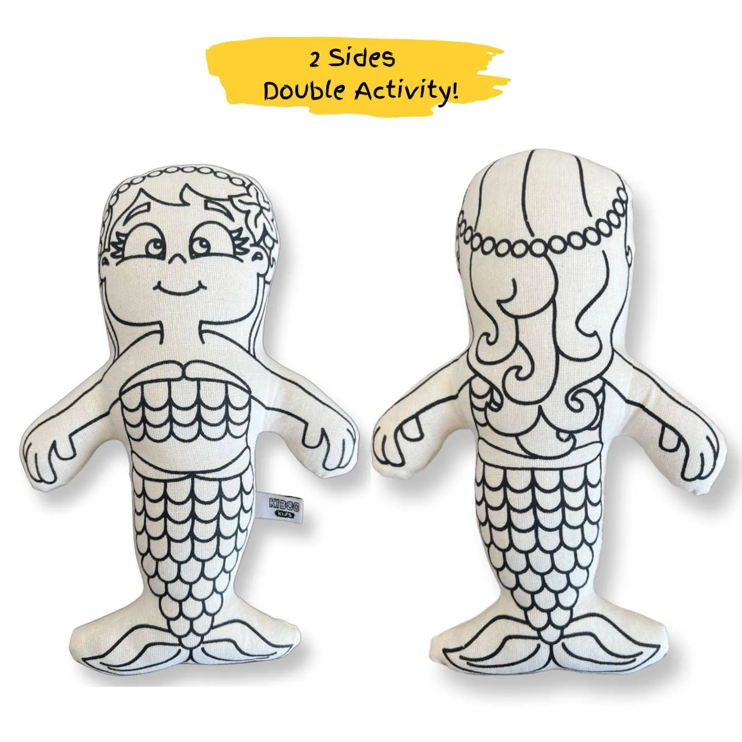 Arts and Crafts | Mermaid with Mini Shell Backpack Coloring Doll | Kiboo Kids
