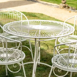 Ascalon Blaisdon Table with Glass - 'Cream'