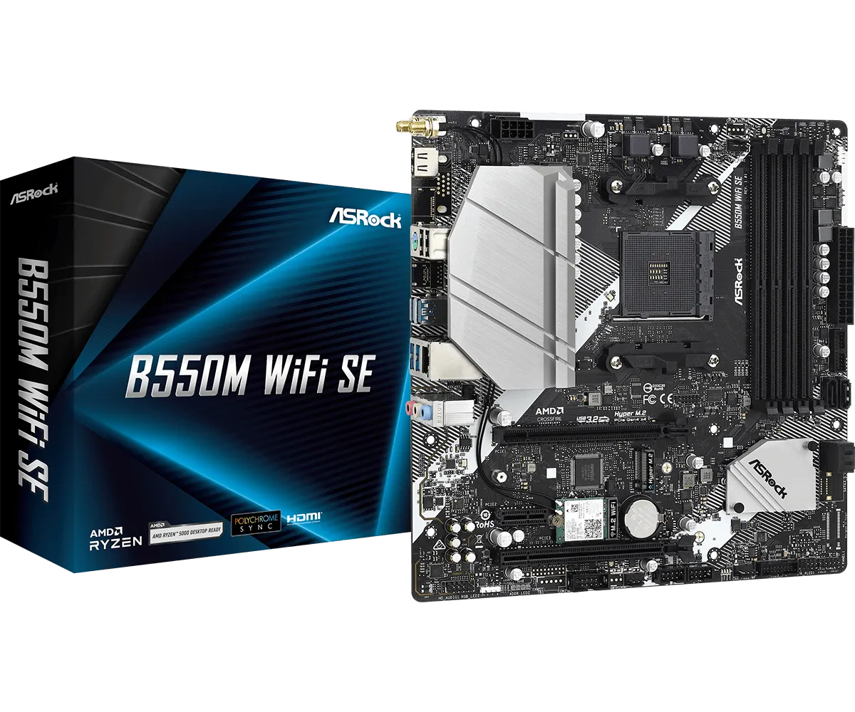 ASRock B550M WIFI SE | AM4 mATX Motherboard
