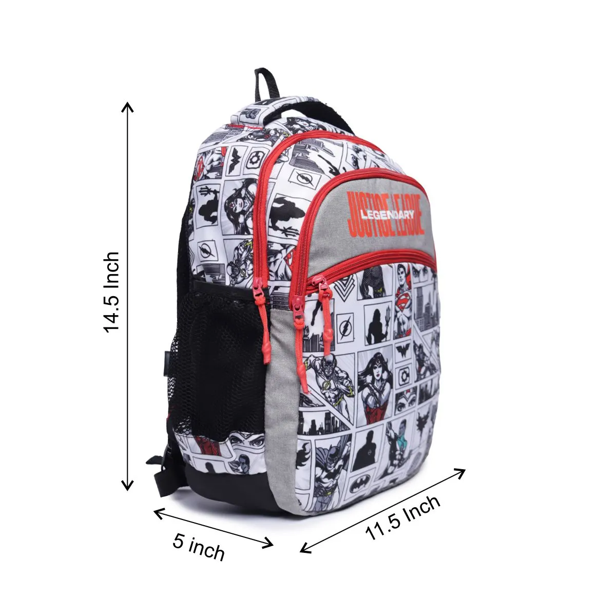 ASTRID Gray /Red Color Print  Back Pack