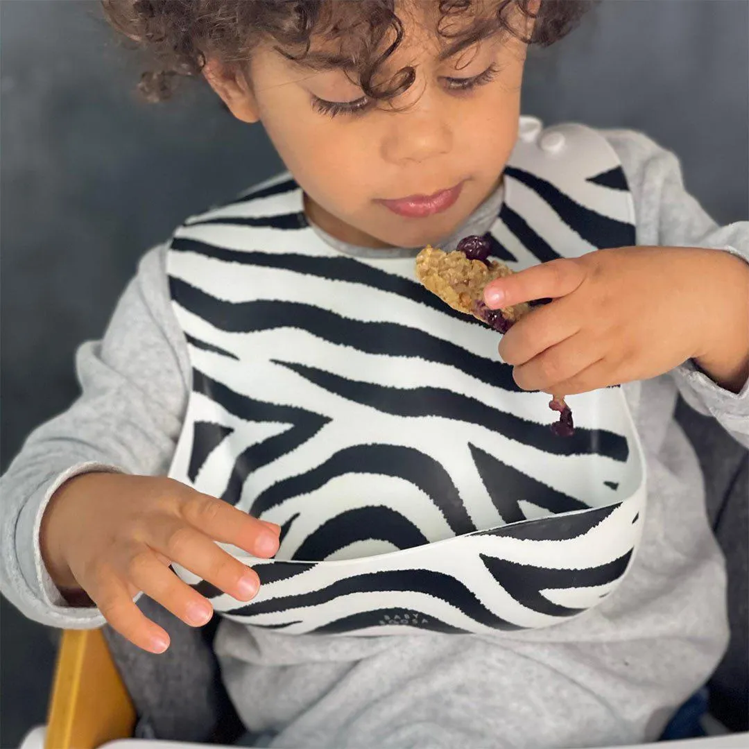 Baby Boosa Bib - Zebra Monochrome