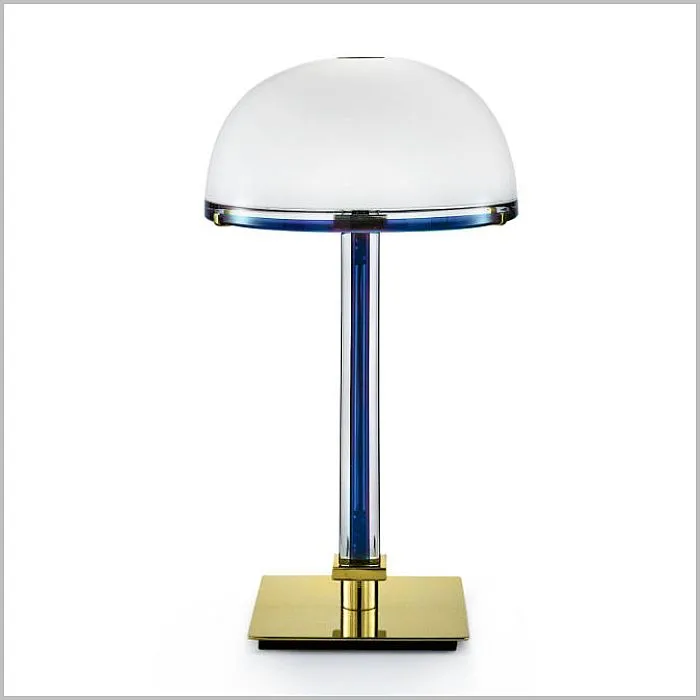 Belboi art deco style table lamp from Venini with colour trim