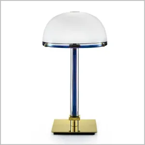 Belboi art deco style table lamp from Venini with colour trim