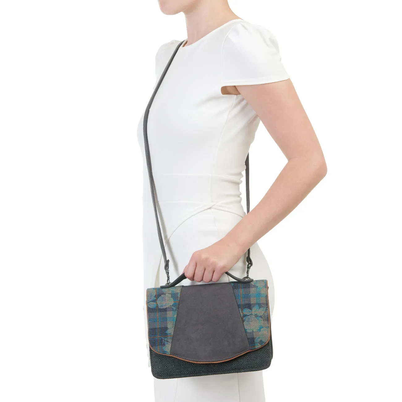 Belfast Grey Satchel Mini Briefcase Bag (Matches Dee Heels) by Ruby Shoo