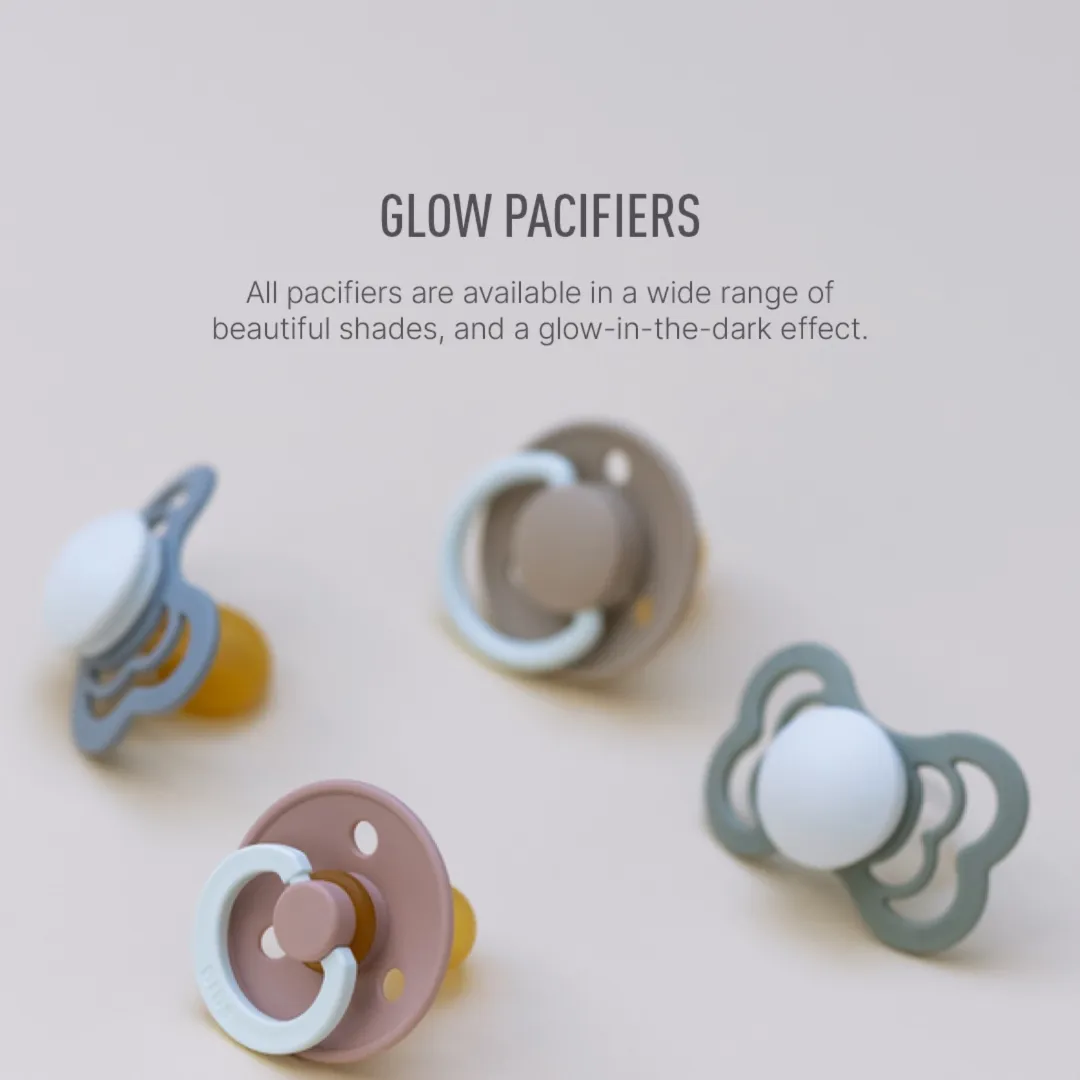 BIBS Pacifier Duo - NIGHT Glow Cloud | Size 3
