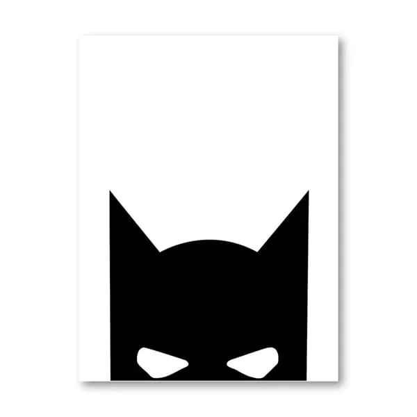 Black and White Spiderman Superhero Poster | Nordic Minimalist Marvel Canvas Print | Wall Art for Kids' Room Décor