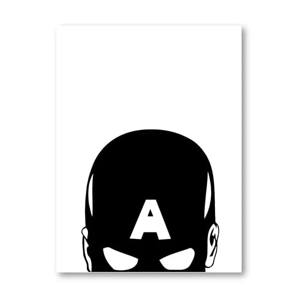 Black and White Spiderman Superhero Poster | Nordic Minimalist Marvel Canvas Print | Wall Art for Kids' Room Décor