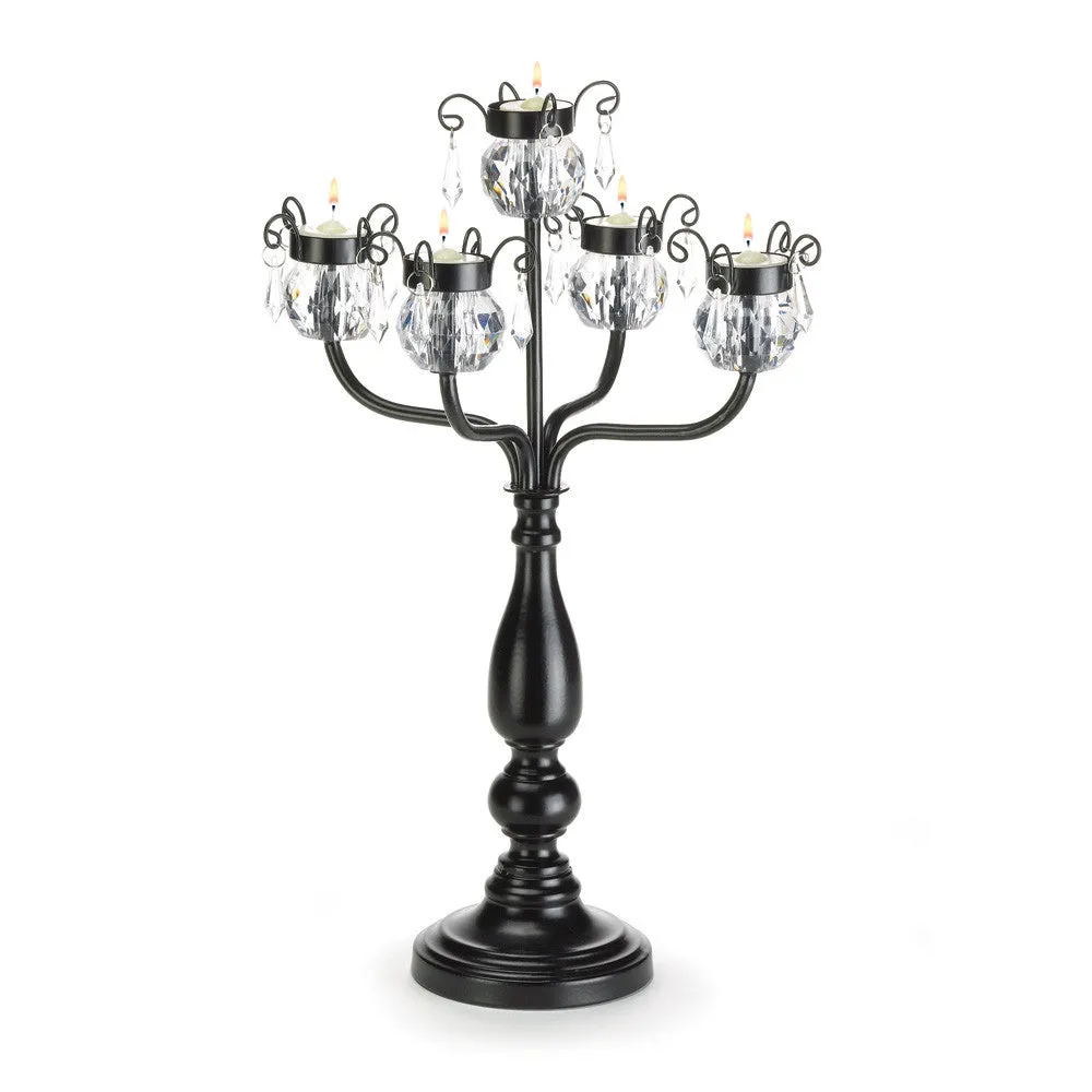 Black Crystal Candelabra