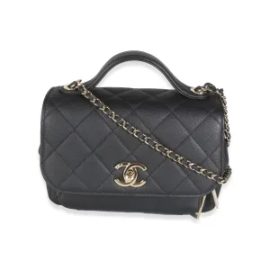 Black Quilted Caviar Small Business Affinity Bag