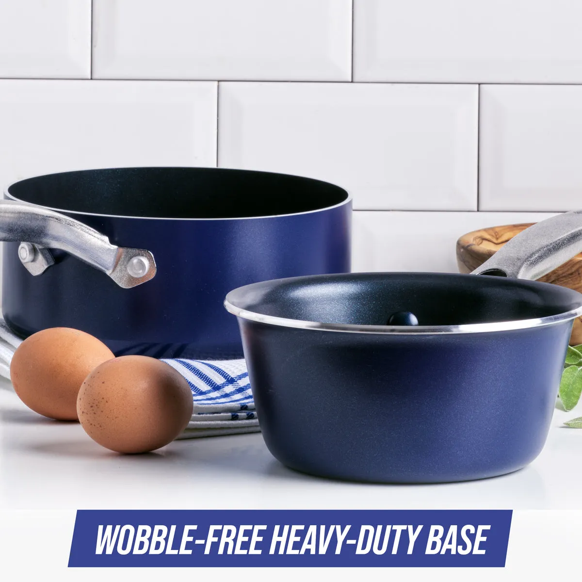 Blue Diamond Classic 1-Quart and 2-Quart Saucepan Set