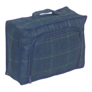 Blue Tweed Cooler Picnic Bag