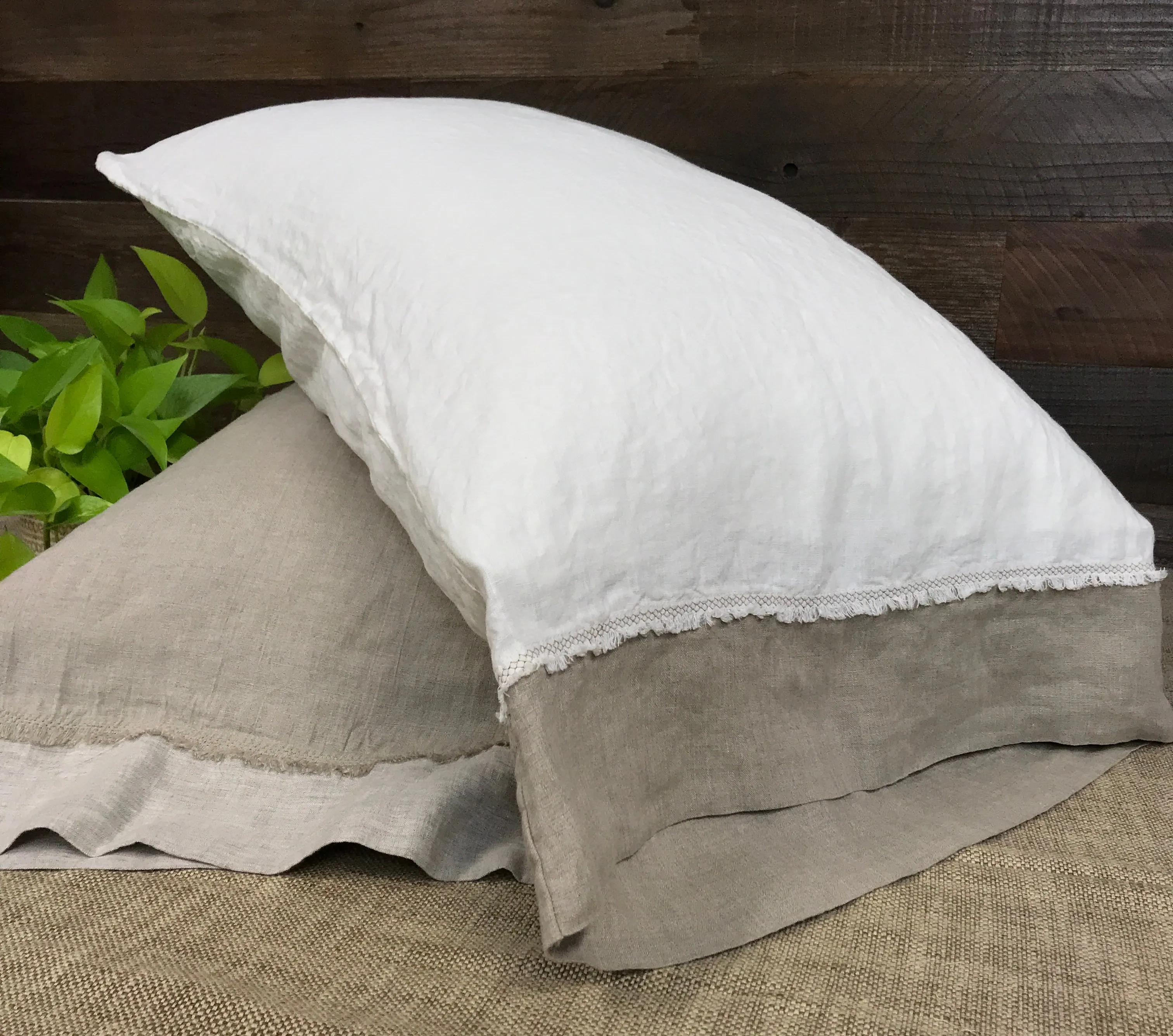 Bohemian Touch Off-white Flax Pillowcase