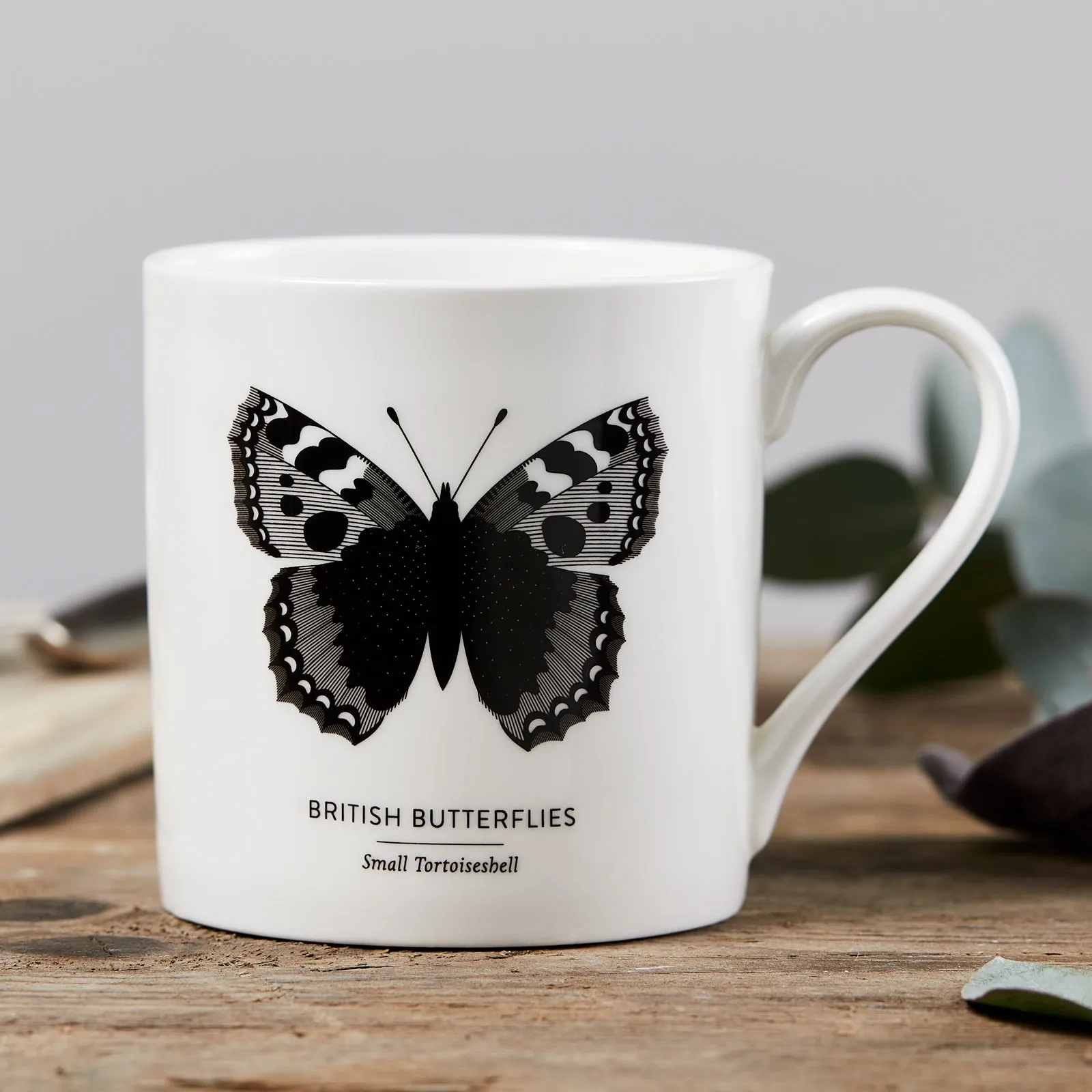 'British Butterflies: Small Tortoiseshell' Fine China Mug