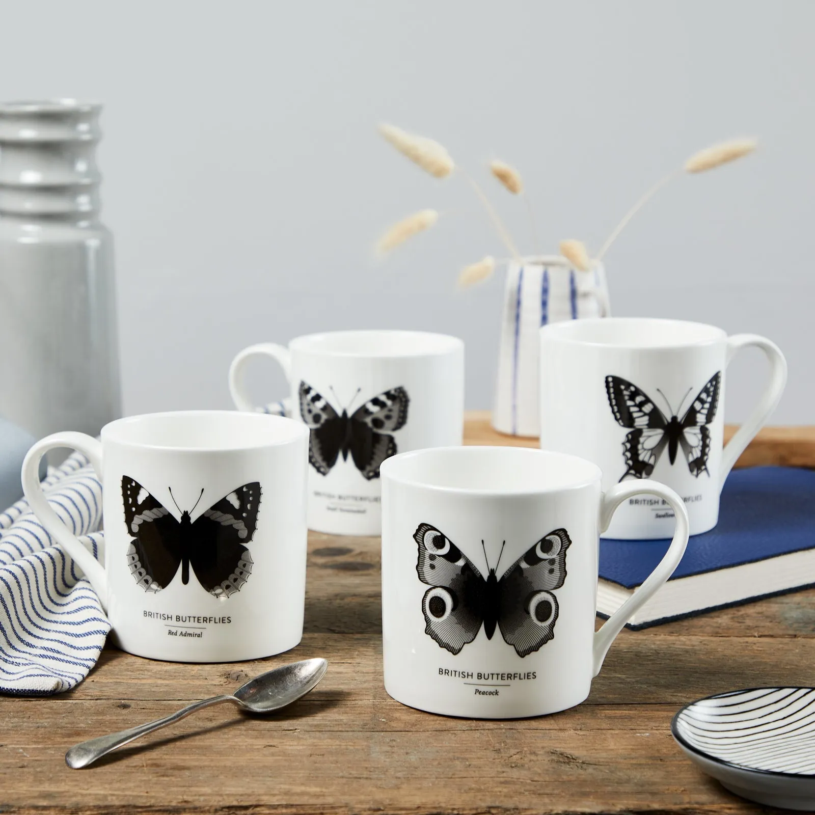 'British Butterflies: Small Tortoiseshell' Fine China Mug
