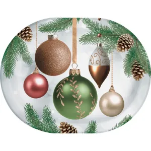 Bulk Dazzling Ornaments Paper Oval Platter (Case of 96)